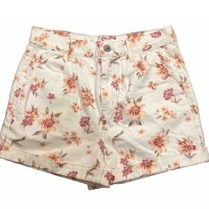 American Eagle Floral High Rise Mom Shorts Womens Size 4 Like New